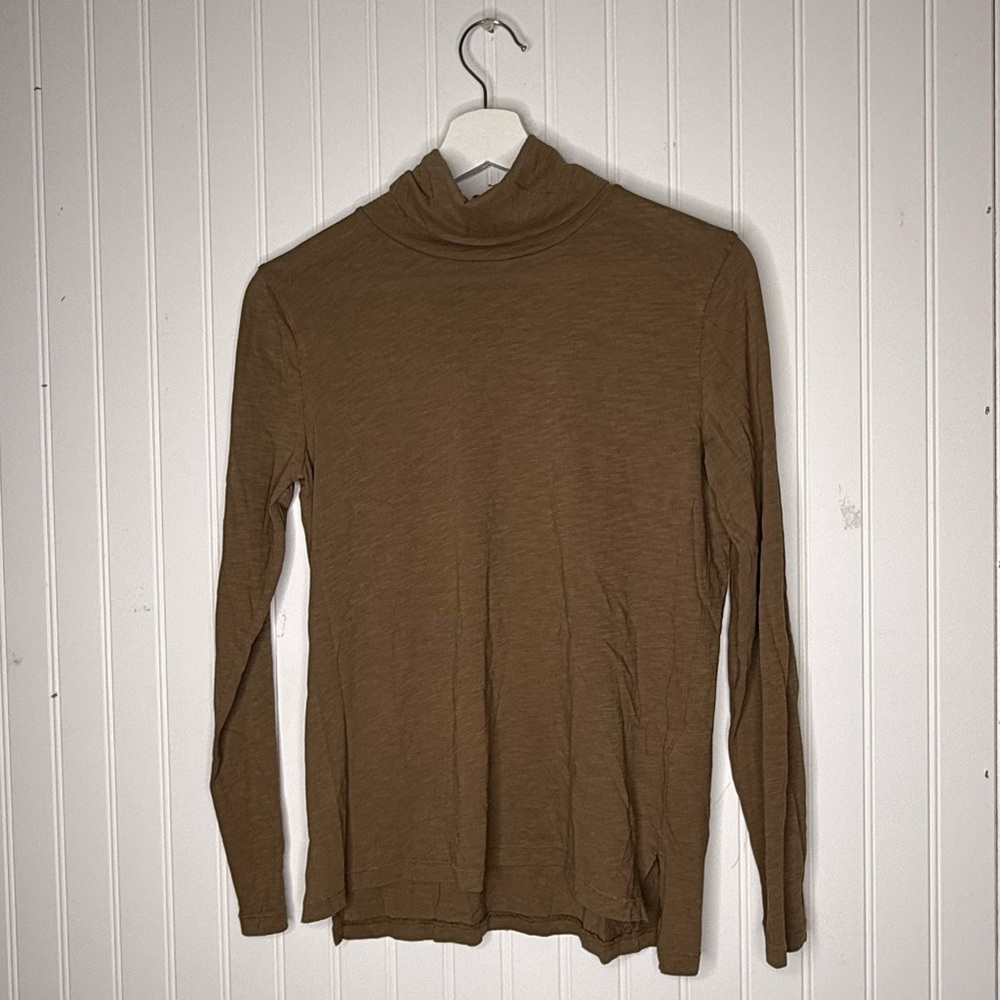 Madewell Whisper Cotton Turtleneck T-Shirt True Basic Minimalist Medium